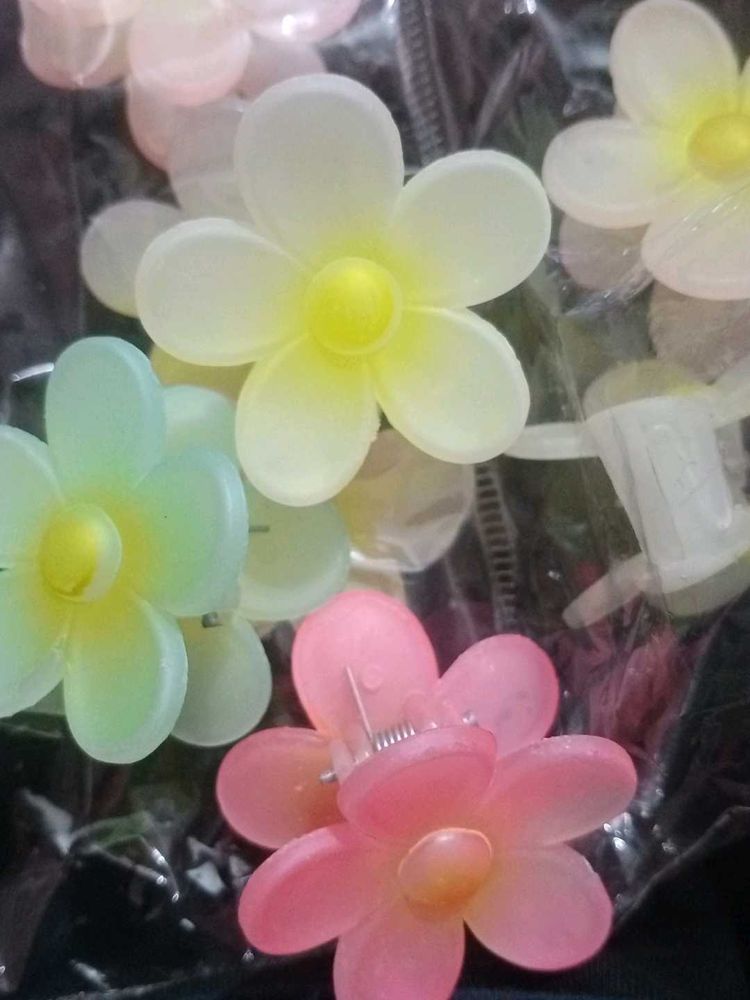 3 Flower Clips