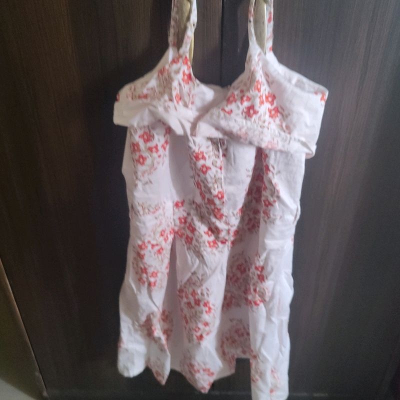 white floral dress