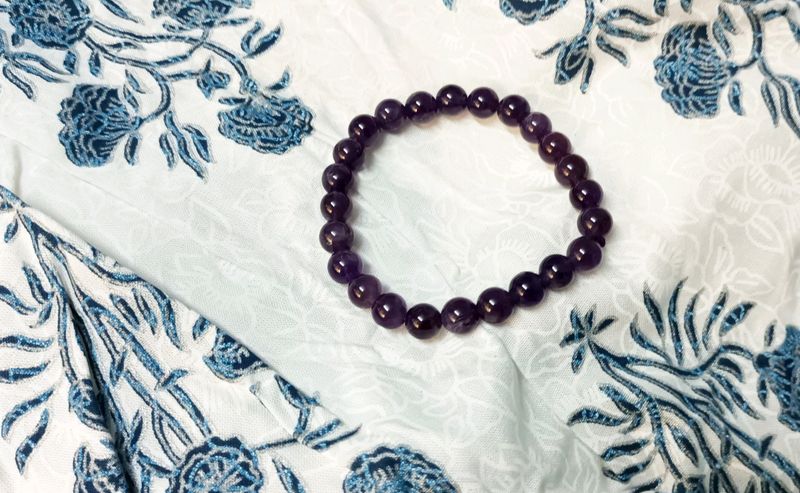 Amethyst Bracelet- 8mm beads