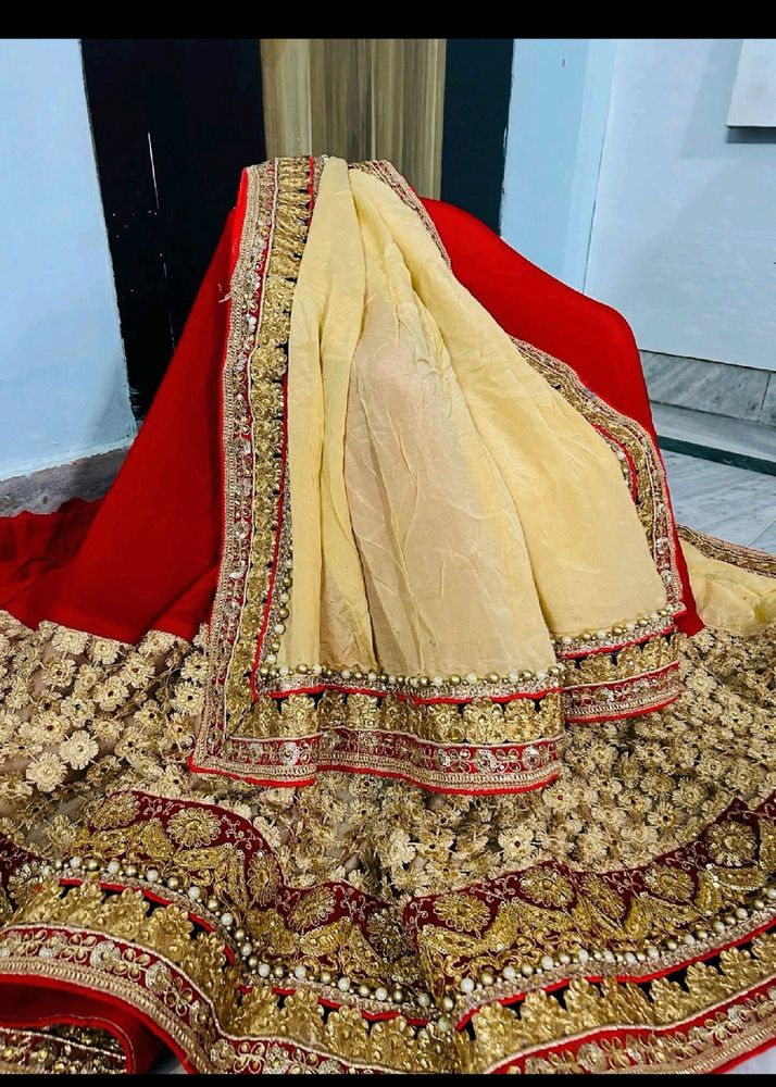 Heavy embroidered Lehenga saree