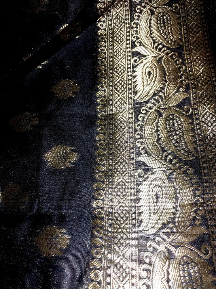 Black colour Banarasi Saree