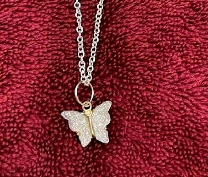 SILVER GLITTER BUTTERFLY 🦋