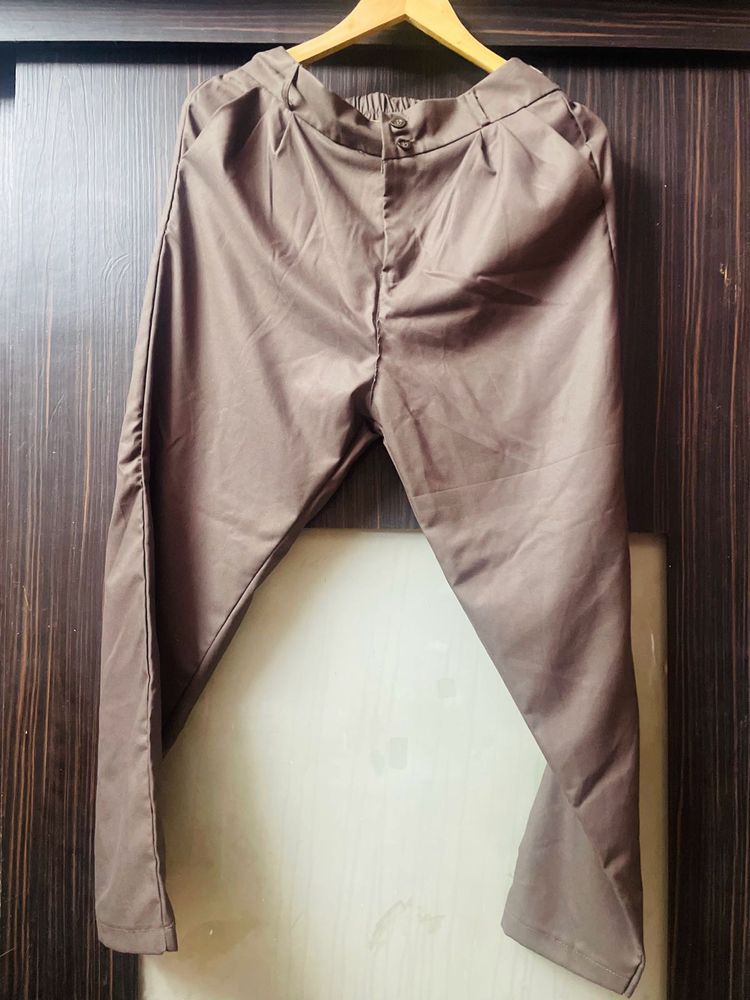 XL Size Stylish Brown Women Trousers