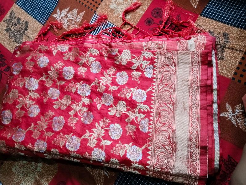 Red Banarasi Saree