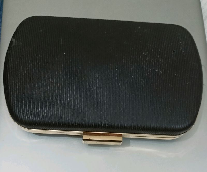 Womens Black Party Clutch