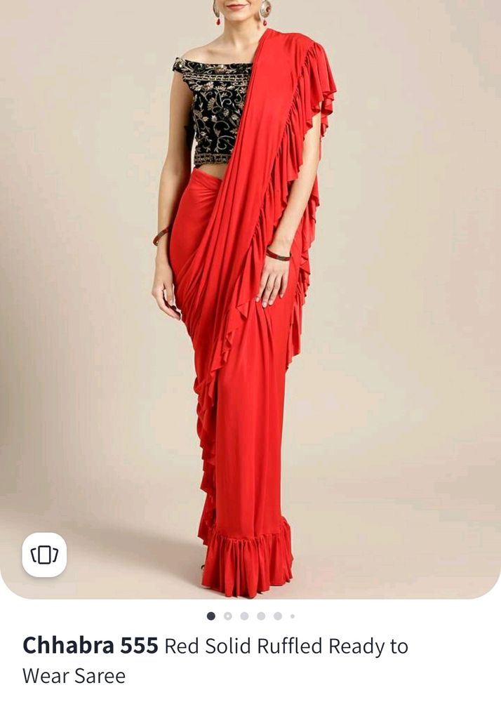 Ready To Wear Saree Red