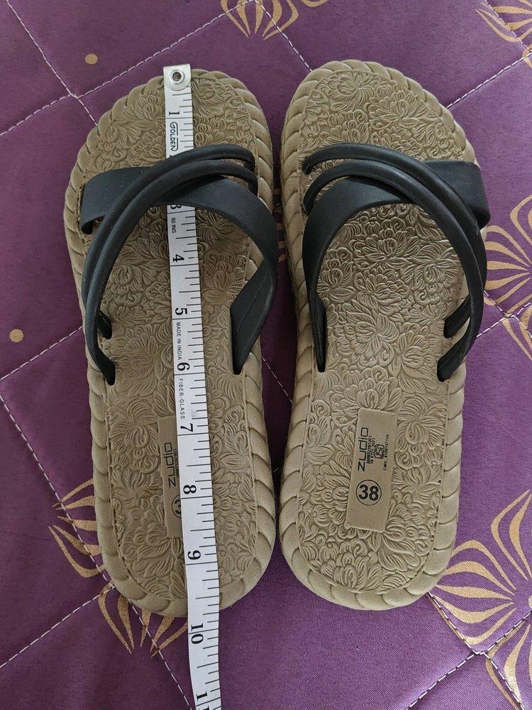 Zudio Slipper Flipflop Khakhi Uk 5.5 38size