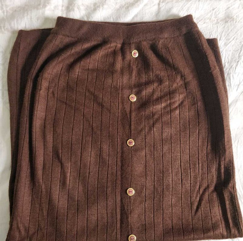 old money ankle length brown skirt 👜🤎