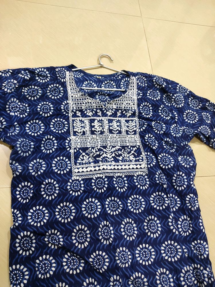 Blue Printed Kurti