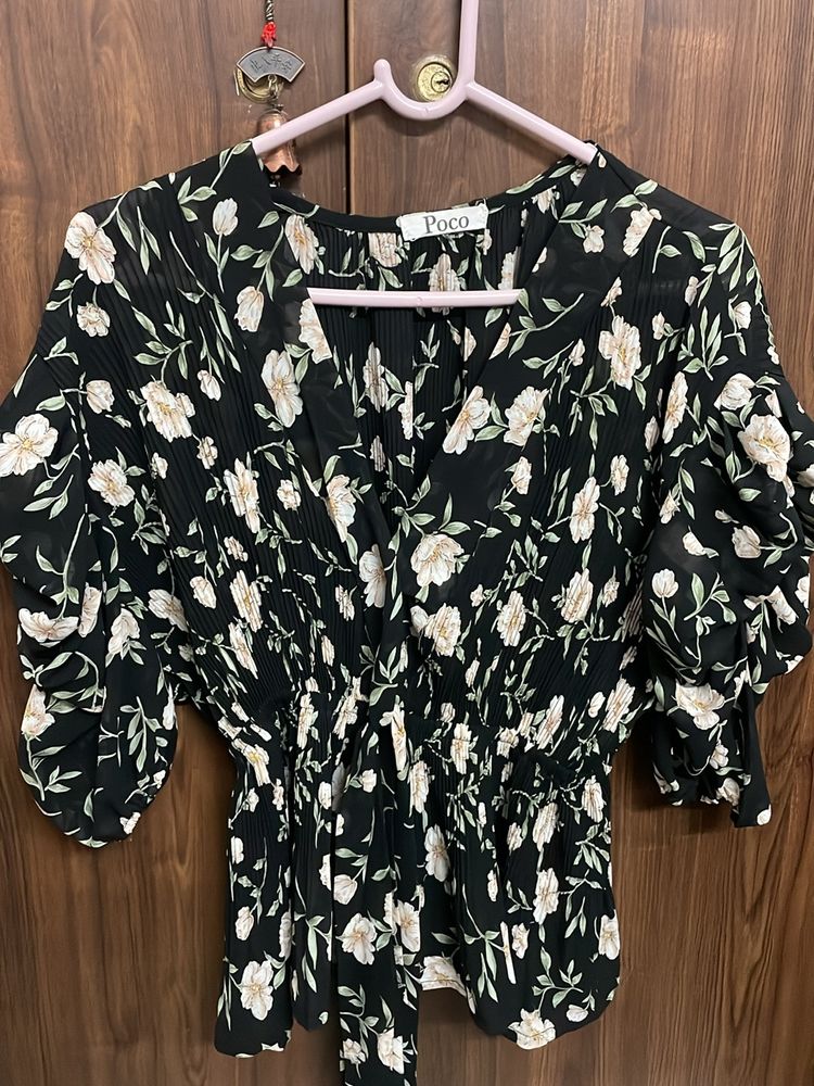 Cape Floral Top