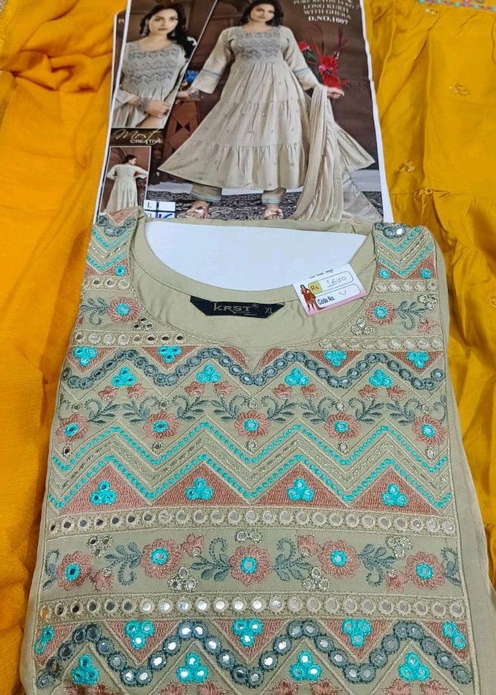 KRST ANARKALI KURTI SET XL SIZE