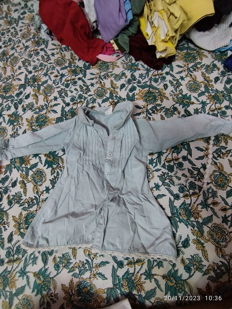 Beautiful Shirt Cum Frock For Girls