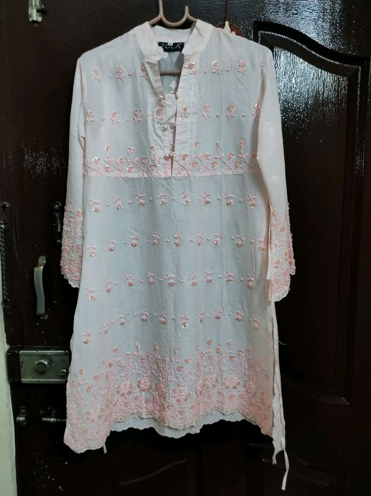 Handwork (Ari Work) Chikankari Cotton Kurta