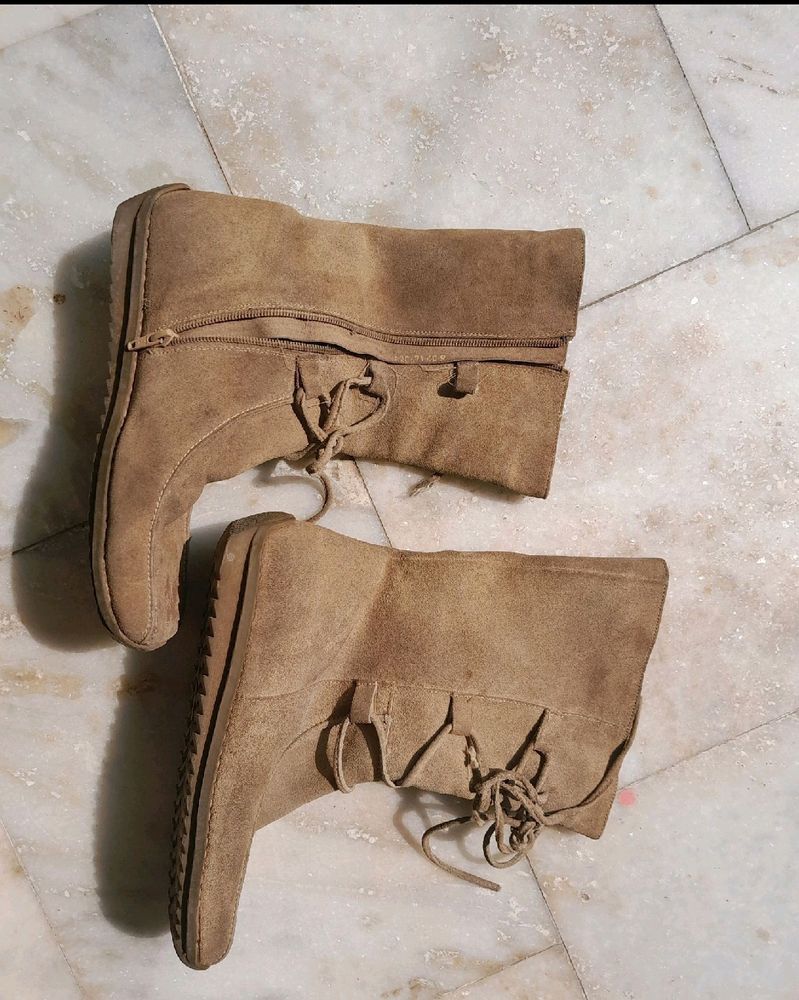 Suede Leather Boots