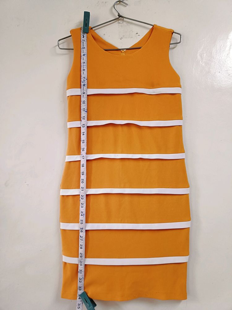 Mustard Yellow Mini bodycon Dress