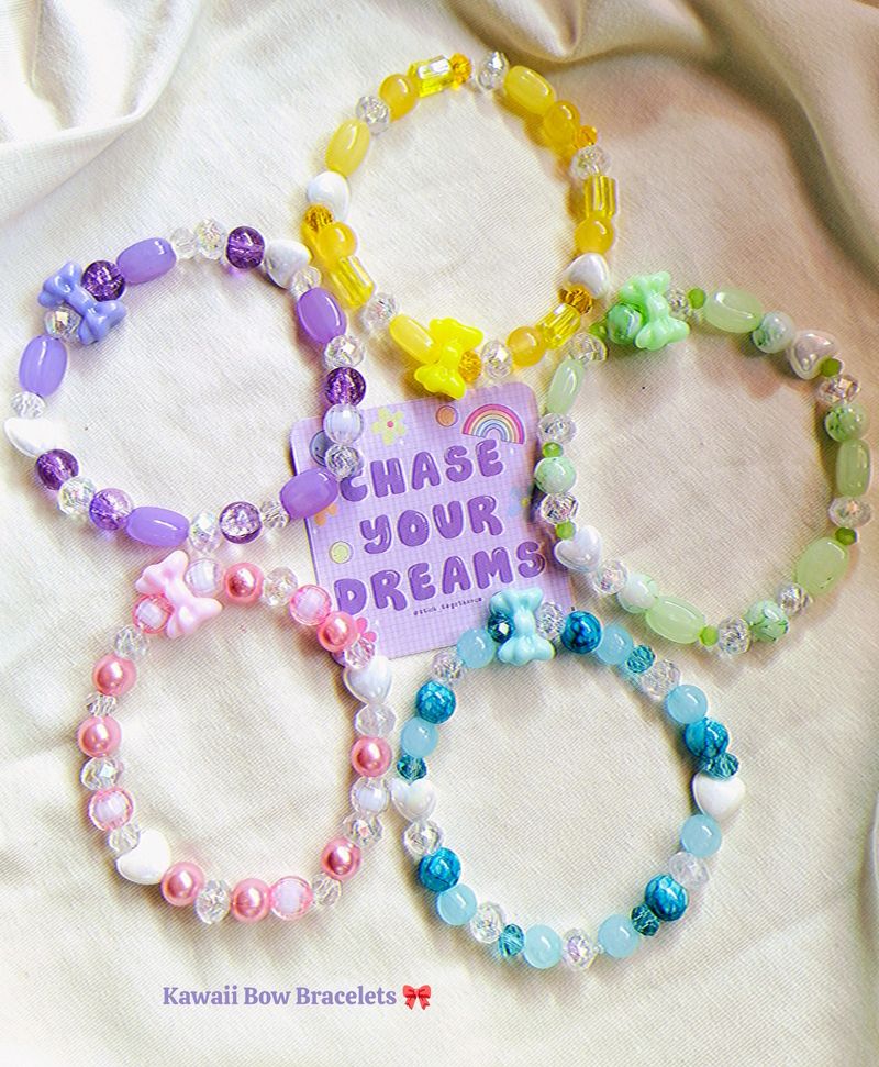 Kawaii Bow Bracelets 🎀🤌