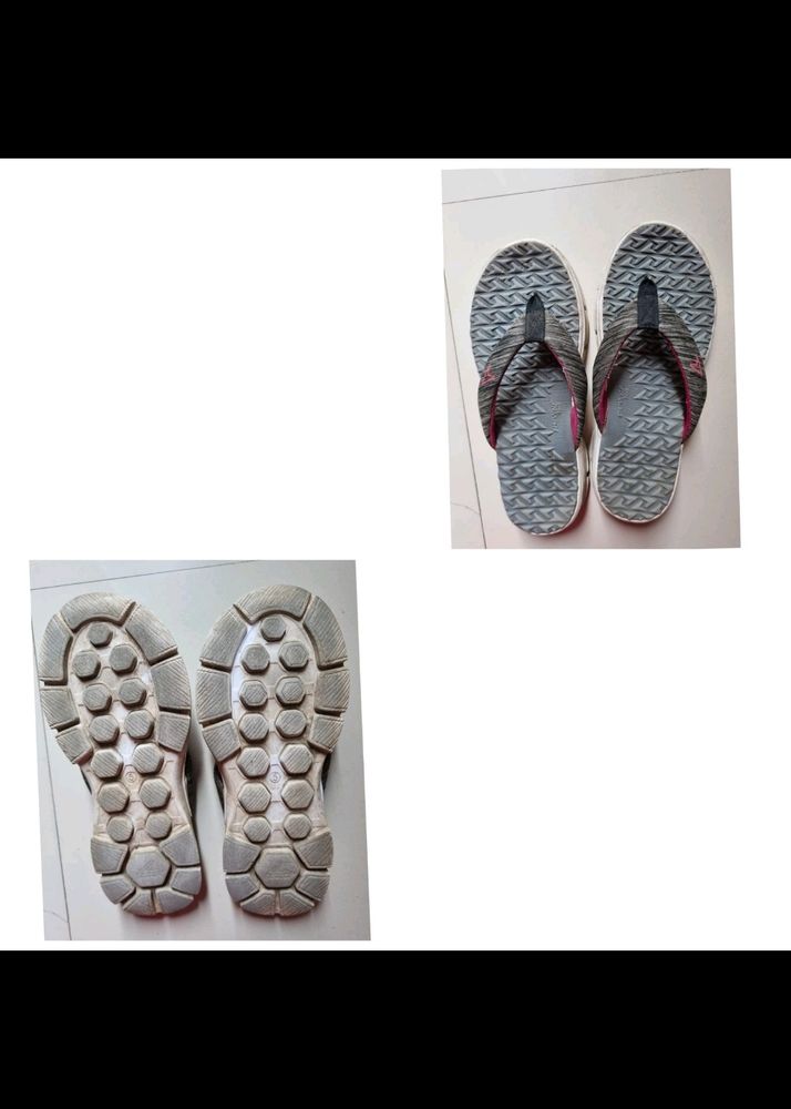 Bata Power Grey Flip Flops