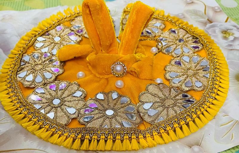 Laddu Gopal Velvet Fancy Dress Colours Yellow