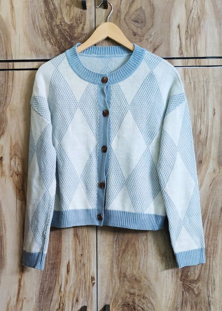 Light Blue Cardigan Size-40-42