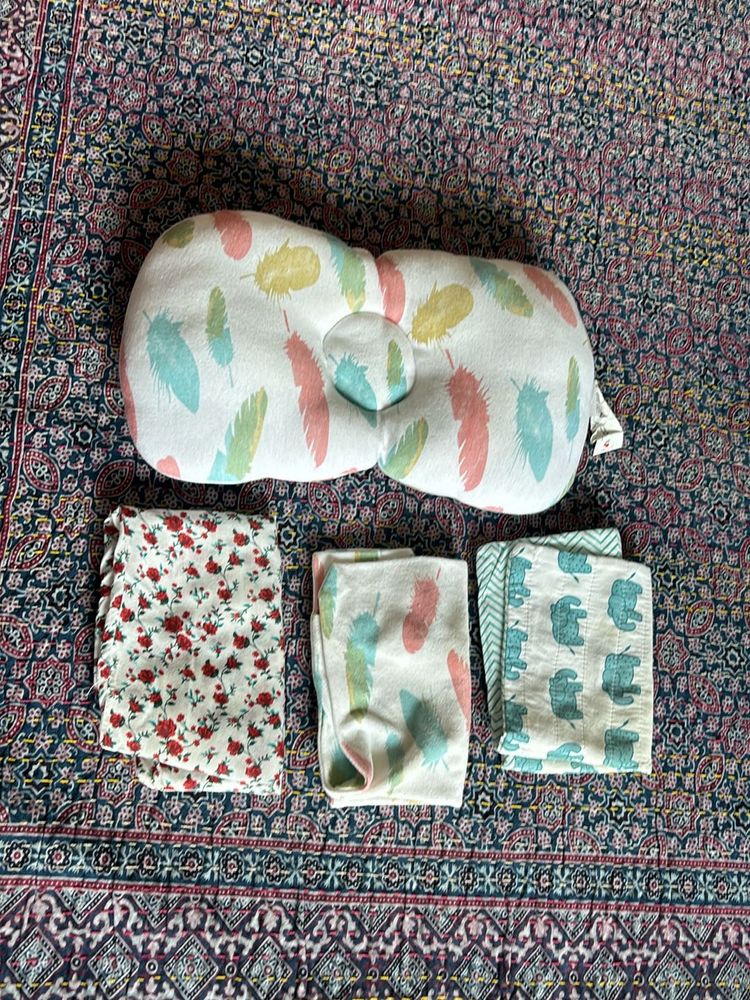 Baby Pillow With 3 Covers