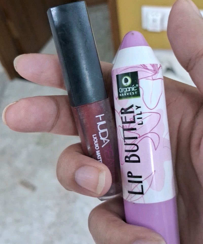 Combo Of Huda Beauty Lip Balm -organic Harvest