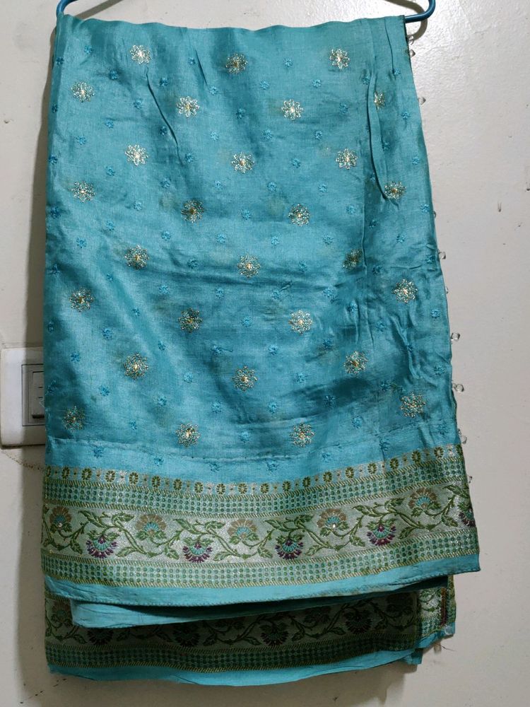 Tussar Silk Saree Without blouse.