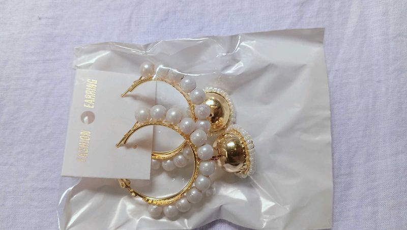 Pearl Hoop Earrings