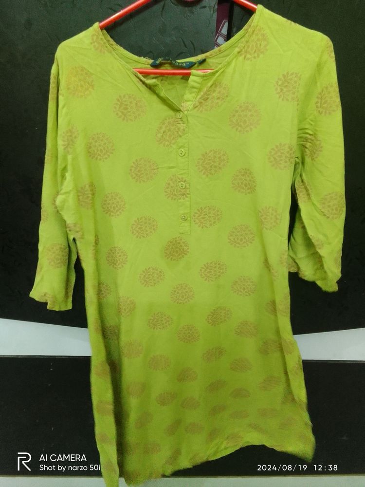 Lime Colour Kurti