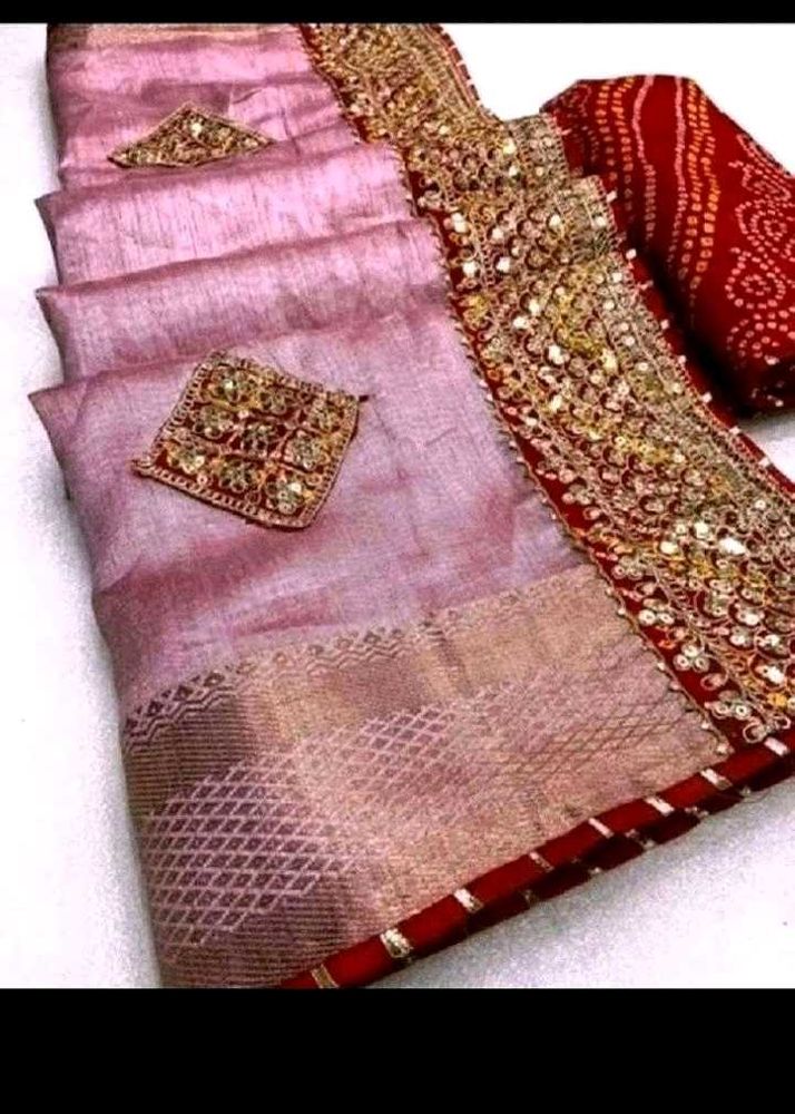 New Cotton Silk Saree With Blouse Piece