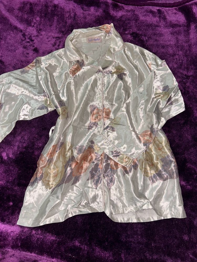 Satin Night Suit Shirt