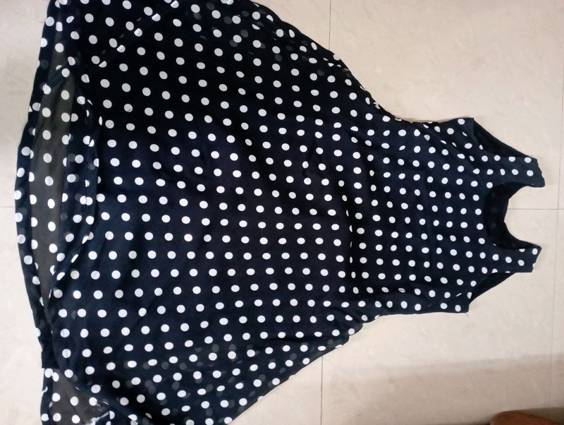 Calf Length polka Dot One Piece