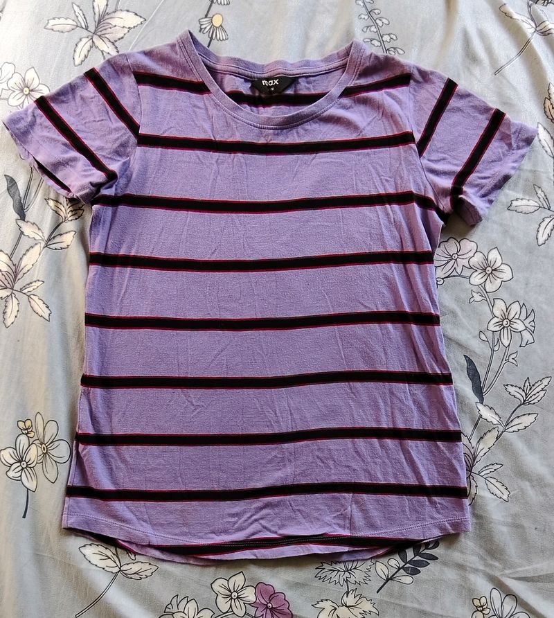 Max  Purple Striped Tshirt