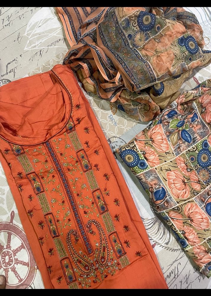 Orange Kurta & Plazzo Set