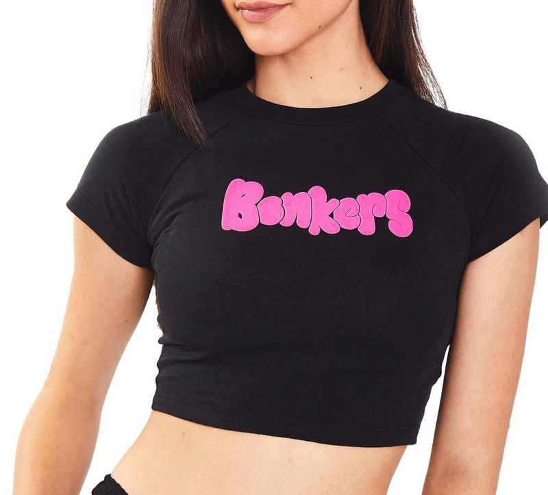 NEW WITH TAG , BONKERS BABY TEE CROP TOP