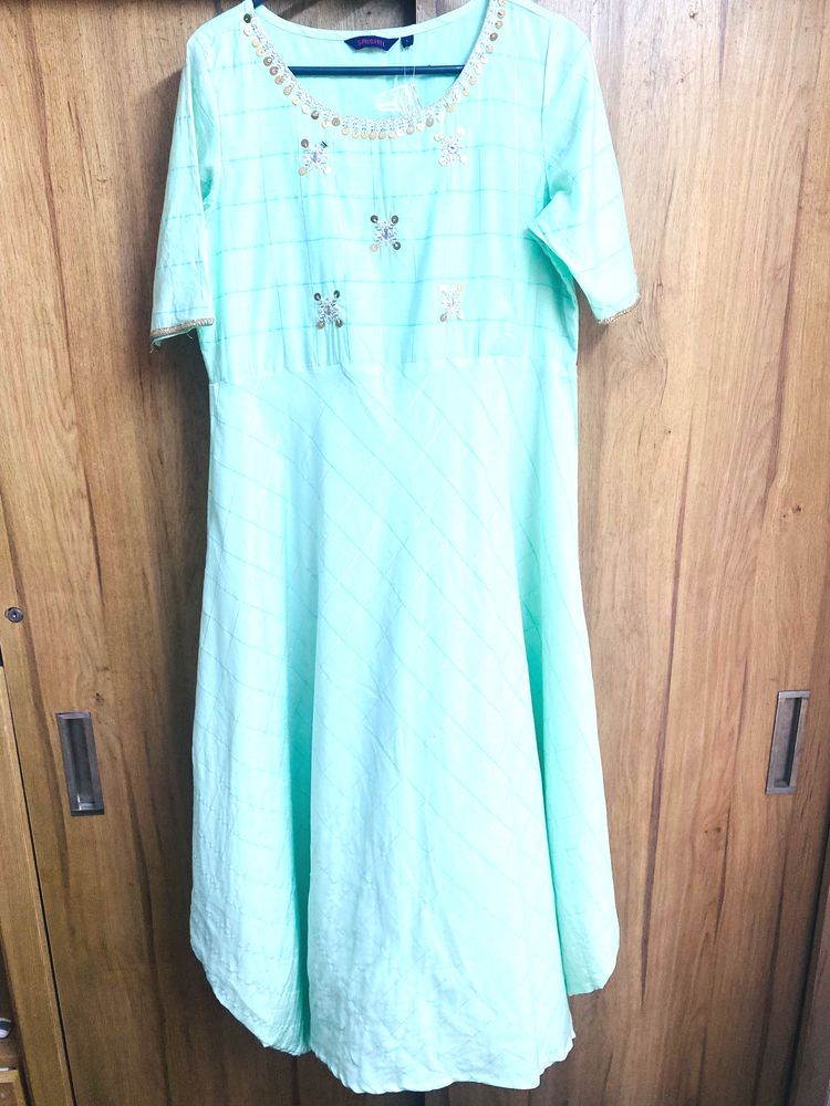 Beautiful Mint Color Kurti Size L