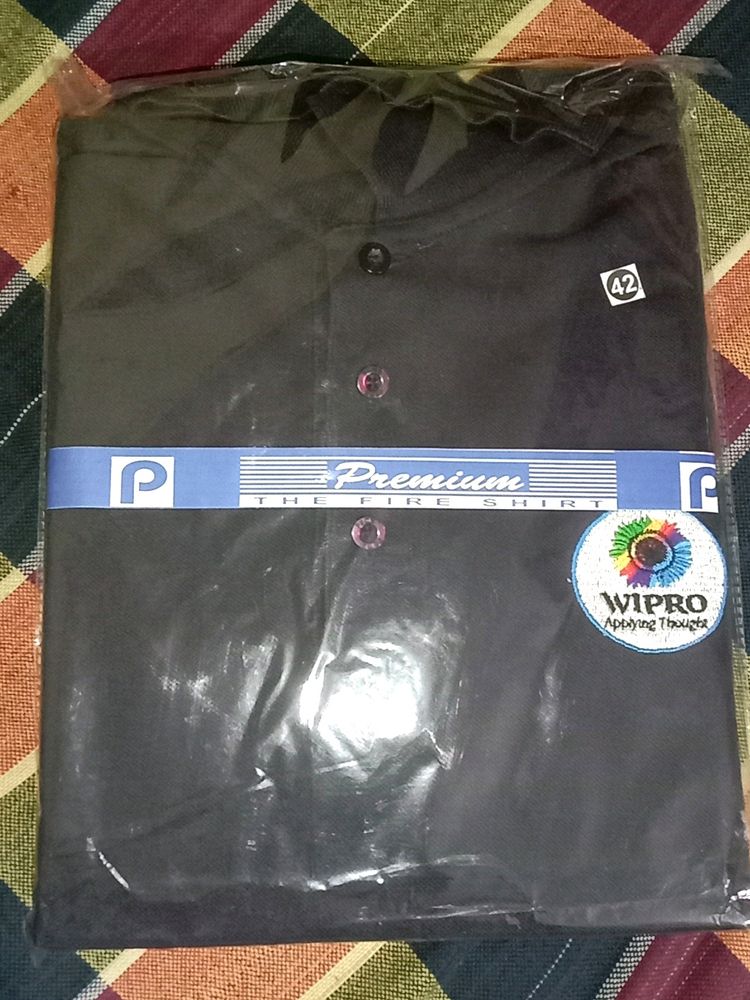 Shiny Black Wipro T-shirt || Premium Quality