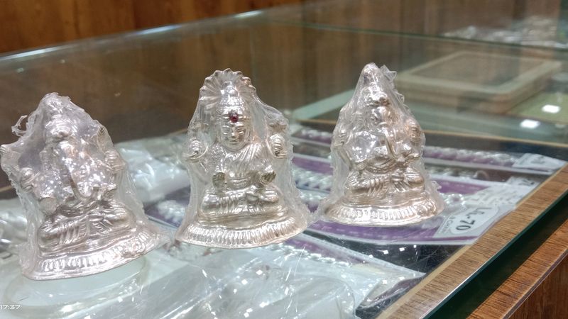 puresilver murti ghneshji 2 and laxmiji