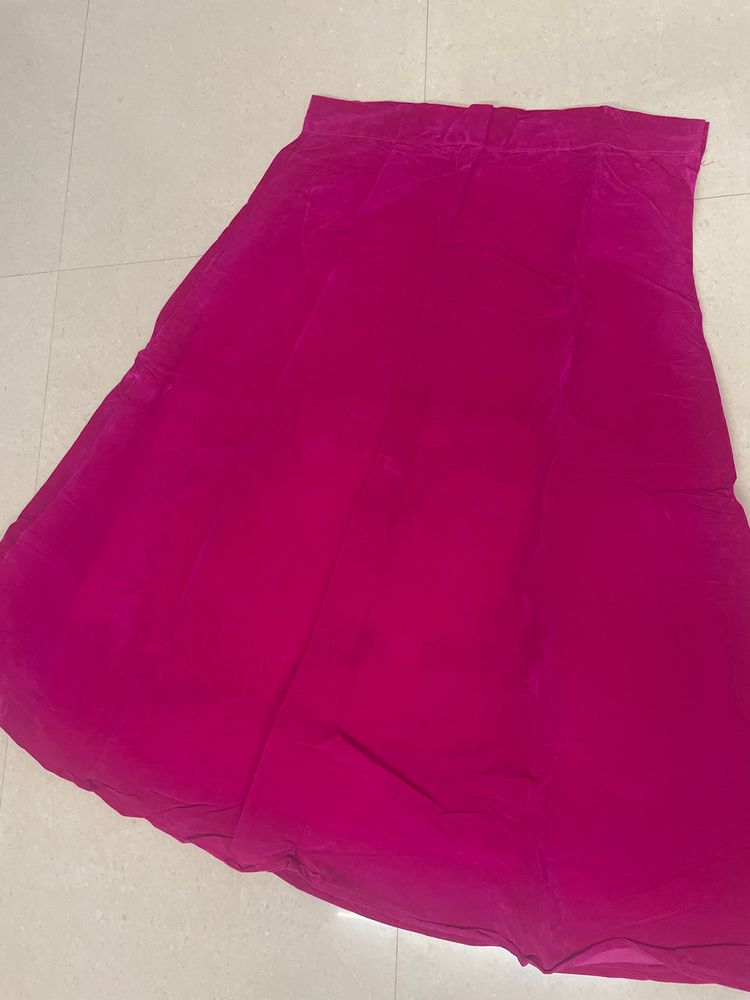 Velvet Ethnic Plain Skirt