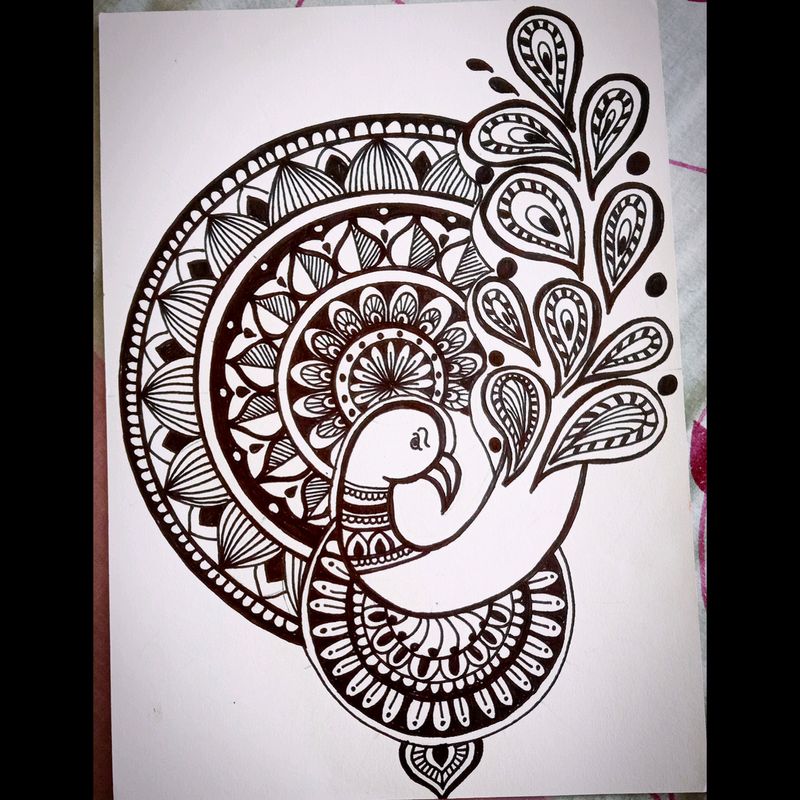 Peacock Mandala Art.