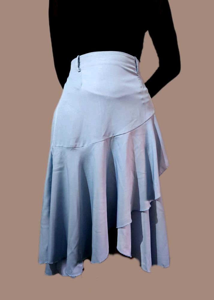 A-line skirt with ruffles