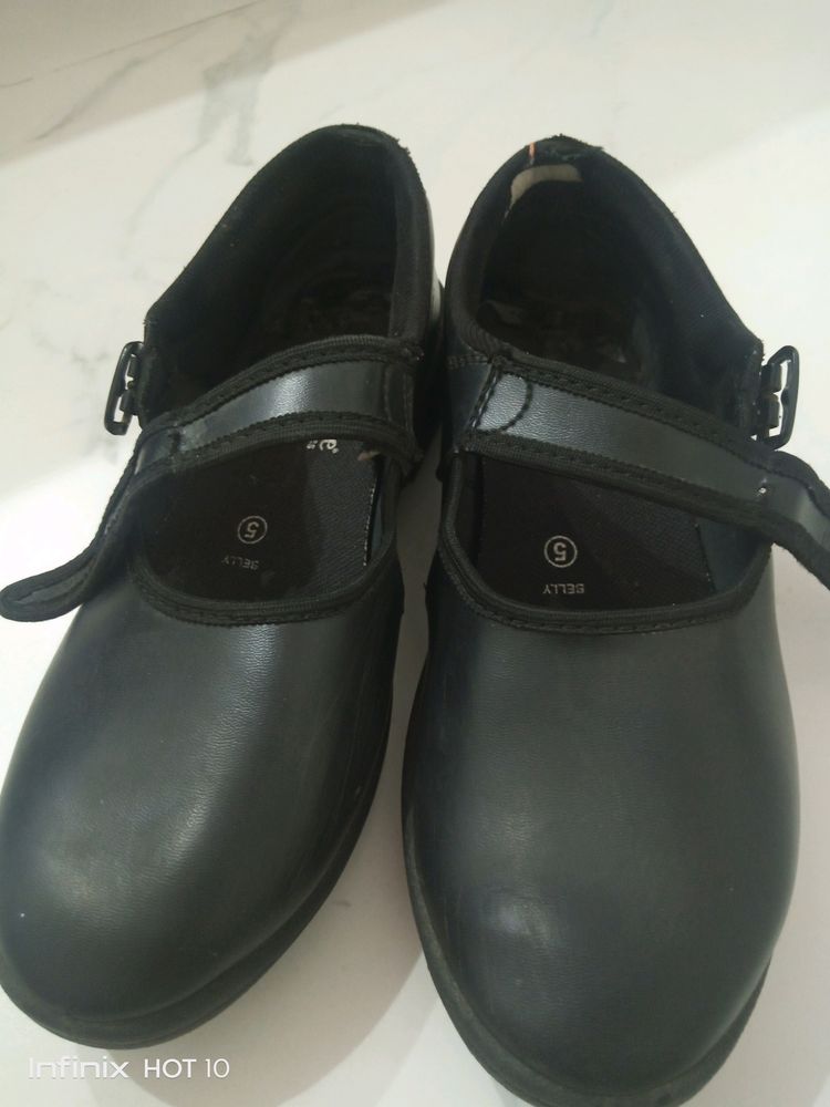 Girls Black School Shoes