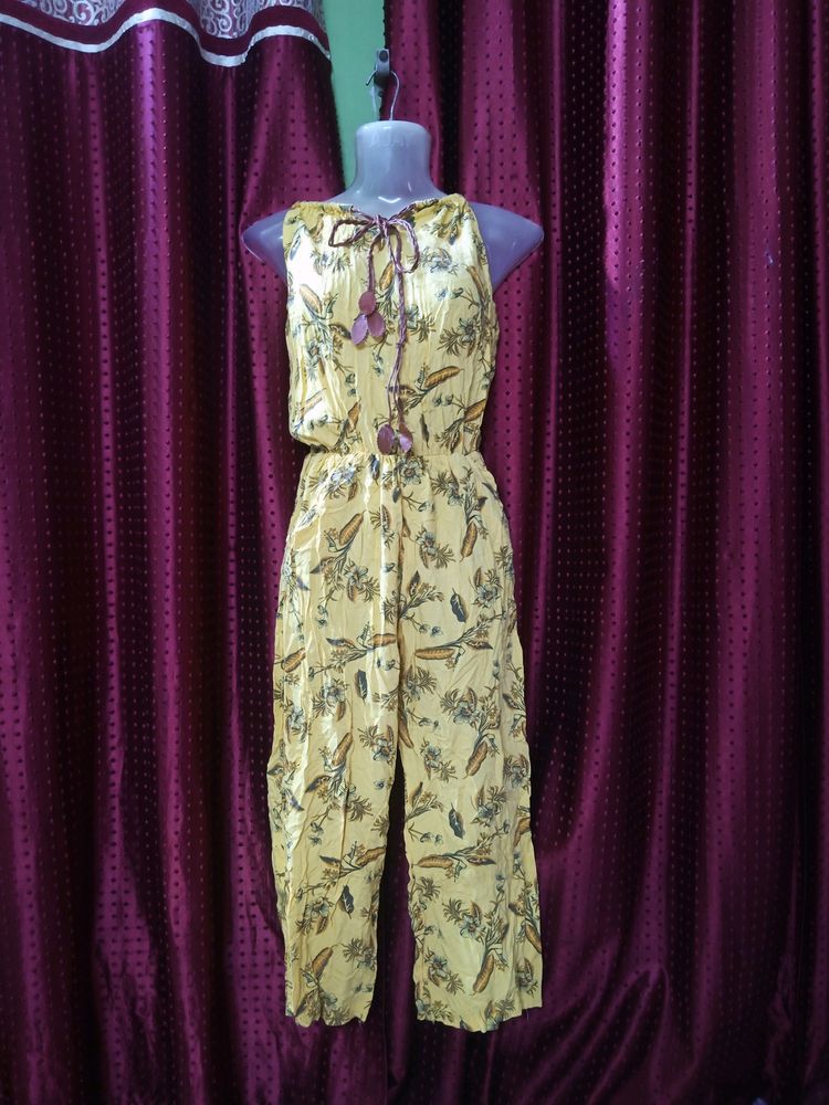 Yellow Printed Jumpsuit