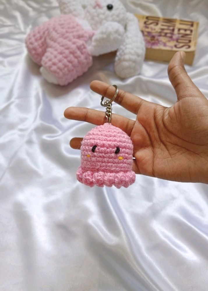 Crochet Octopus Keychain 🦑