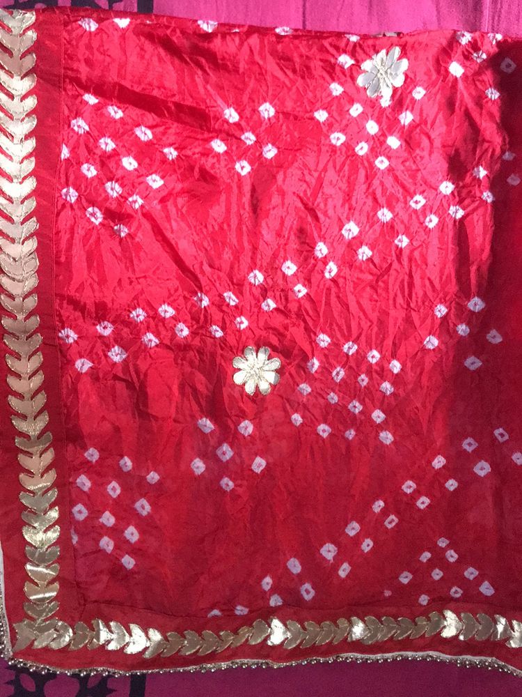 Red Bandhani Dupatta