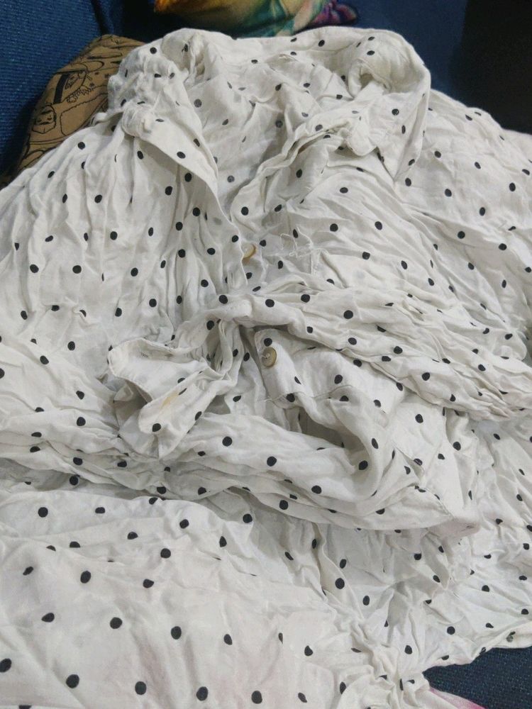 Shirt With Polka Dot Brand By Only