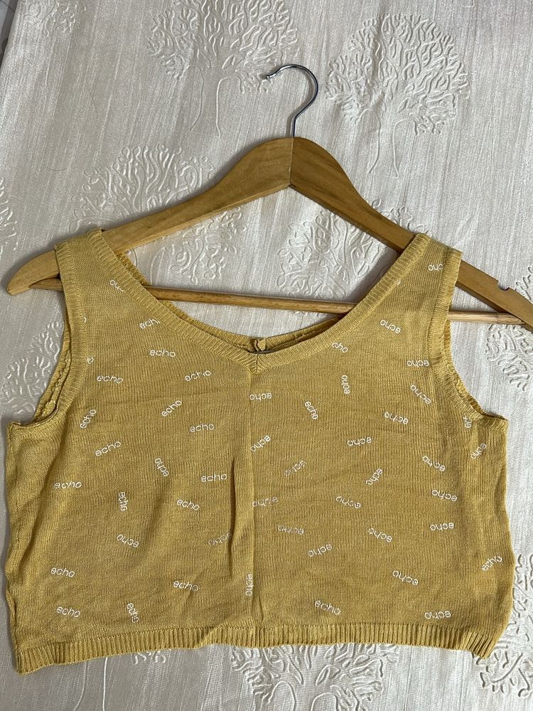 Butter Yellow Crop Top