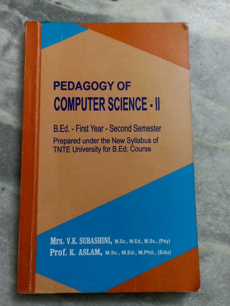 B. Ed Book Pedagogy Of Computer Science 😍