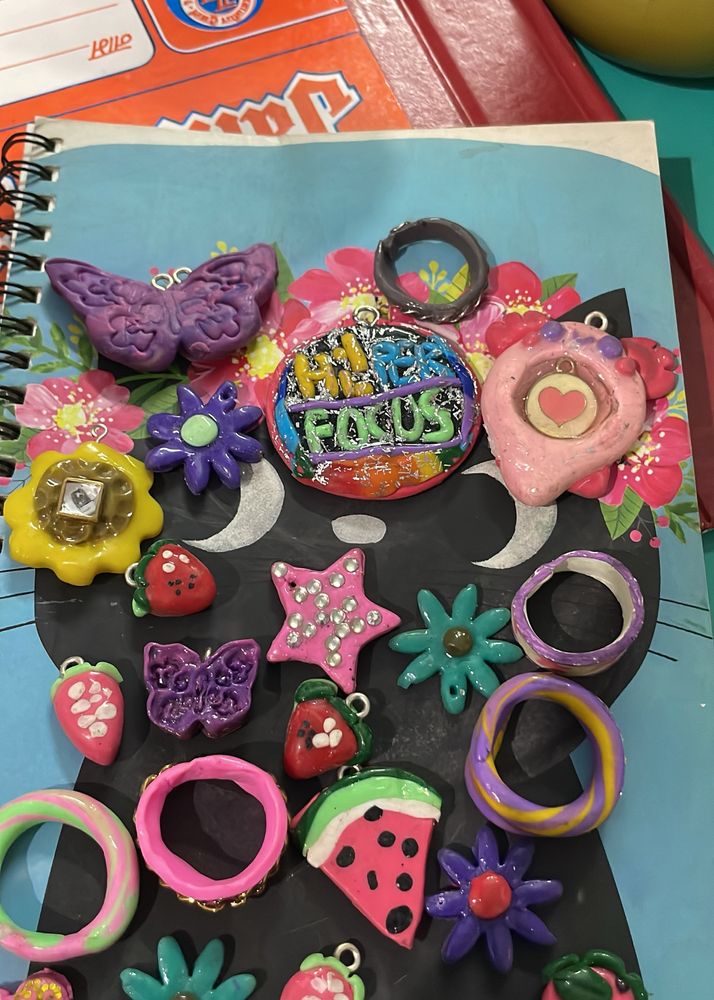 Polymer Clay Charms And Rings