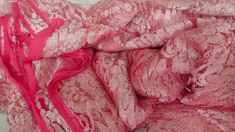 4 Metres Florals Net For Long Gown Lehng