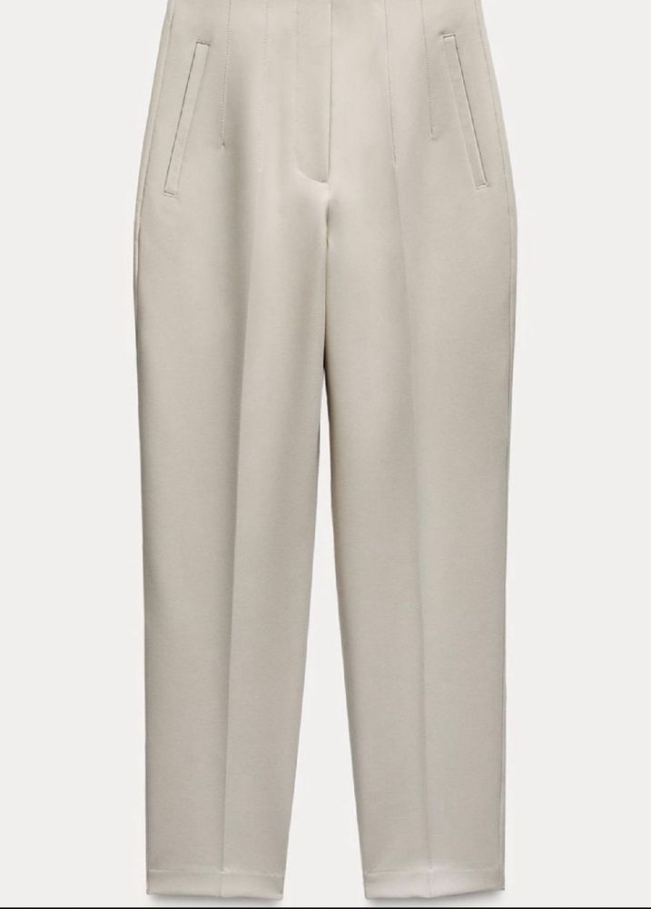 Zara Beige High Waisted Paints Size 27-28